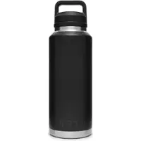 Yeti Rambler Bottle 46oz Chug Cap, Black, Thermosflasche mit Trinkverschluss, 1,36 L