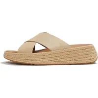 Original Brands FitFlop F-Mode Espadrille Shimmersuede Cross Slides GOLD 39