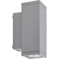 Deko-light LED Aussenwandleuchte ShoreLine Pro Square, dimmbar, alu / grau / zink, Aluminium, Modern, LED Wandleuchte außen