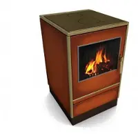 Glutos Küchenofen | HHS 03 S | 6,5 kW | Majolika | Scharnier links