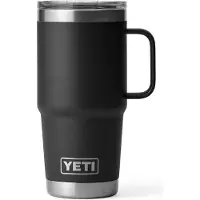 Yeti Rambler Travel Mug 20oz Stronghold Lid, Black, Thermo Reisebecher mit Deckel, 591 ml