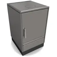 Glutos Küchenofen HH 03 S | 7 kW | Metallic | Scharnier rechts
