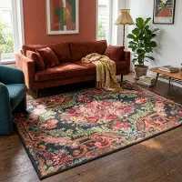 FRAAI Blumen Teppich - Estate Rosen Kelim Gold 190x290 cm