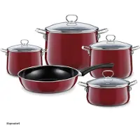 Riess 0558-008, Gemischtes Set, Kastenie, Edelstahl, Stahl, Emaille, Edelstahl, Edelstahl
