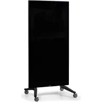 Legamaster Mobiles Glasboard , schwarz, magnethaftend, doppelseitig nutzbar, B 900 x H 1750 mm