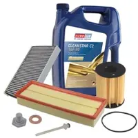 BESTPRICE Inspektionspaket Filtersatz SET A + 5L ÖL [Hersteller-Nr. 40003761] für Citroën, Peugeot