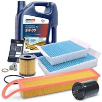 BESTPRICE Inspektionspaket Filtersatz SET B + 5l ÖL [Hersteller-Nr. 40207528] für Citroën, Peugeot