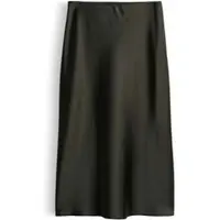 Someday. Odini sleek Midi-Rock mit A-Linie in Midnight Olive | Gr.: 38