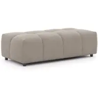 S-Style Möbel HOCKER Bubble mit Sitzfläche in Bubble-Optik aus weichem Taupe Strukturstoff mit schöner Sitzkomfort