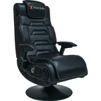 X Rocker Pro 4.1, Konsolen-Gamingstuhl, Gepolsterter, ausgestopfter Sitz, Gepolsterte, ausgestopfte Rückenlehne, Universal, Schwarz, Schwarz