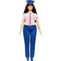Barbie Karriere Pilotin-Modepuppe mit Zubehörteil, Modepuppe in abnehmbarer Uniform und abnehmbaren Schuhen mit Mütze, Modepuppe, Weiblich, 3 Jahr(e), Mädchen, 268,8 mm, Mehrfarbig