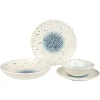 RINART Geschirrset - Splash - 24 teilig - 6 Personen - Porzellan