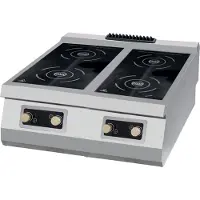 Maxima - Gastro Premium Induktionskochfeld - 4 Brenner - Doppeleinheit - 90 cm Tief - Elektrisch