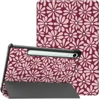 IMoshion Design Trifold Klaphülle für das Samsung Galaxy Tab S9 11.0 Zoll / S10 Lite / S10 FE / S9 FE 10.9 Zoll - Bloom Love Blush