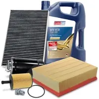 BESTPRICE Inspektionspaket Filtersatz SET B + 5l ÖL [Hersteller-Nr. 40197484] für Audi