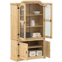 vidaXL Vitrine Corona 103,5x42x180 cm Massivholz Kiefer