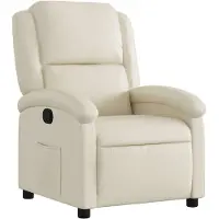 vidaXL Relaxsessel Creme Kunstleder