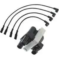 BESTPRICE Zündmodul + Zündkabelsatz 4-teilig [Hersteller-Nr. 31468267] für Lancia, Fiat