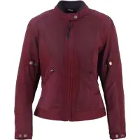 Helstons Stoner Evo Air Mesh Damen Motorrad Textiljacke, dunkelrot, XL