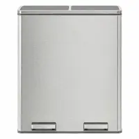 Songmics Mülleimer, 2 x 30 Liter, 2 Fächer LTBB3560NL