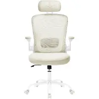 Songmics Bürostuhl ergonomisch, Schreibtischstuhl, Drehstuhl mit Mesh, gepolsterte Lendenstütze, Wippfunktion, 53 cm große Sitzfläche