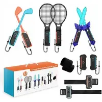 JYS Spielzubehör - - 12-in-1 Set - Kompatibel mit Nintendo Switch 2 - Sportgriffe - Golf und Tennis