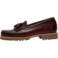 Timberland für Herren. TB0A2MSCEIW1 Authentic Kiltie Leder-Slipper in Burgunderrot (45.5 W), 1 bis 3 cm, Keine, Lässig, Kastanienbraun, Klas