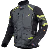Rukka Madagasca-R Motorrad Textiljacke, anthrazit/schwarz/gelb, 64