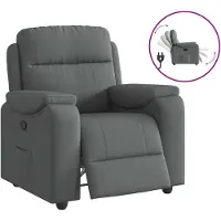 vidaXL Relaxsessel, Stoff, Dunkelgrau