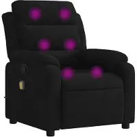 vidaXL Massage-Relaxsessel, schwarzer Samt