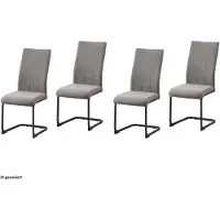 HTI Esszimmerstuhl LennyP 4er-Set Braun