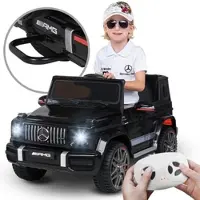 Actionbikes Motors Mercedes AMG G63 | Kinder Elektro Auto - Kinderauto - Kinderfahrzeug - Fernbedienung - Startsound - 3-6 km/h - ab 3 Jahre (Schwarz)