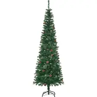 HOMCOM Künstlicher Weihnachtsbaum, 195 cm Christbaum mit 556 Spitzen
