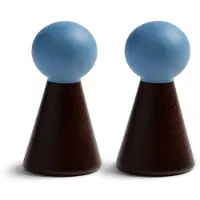 &k amsterdam &klevering - Halma Garderobenhaken (2er-Set), burgundy / blau