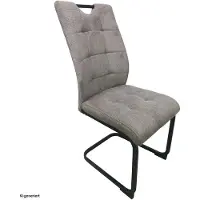 HTI Esszimmerstuhl Mateo Beige, 43x96x58 cm, Sitzhöhe 49 cm, quadratische Steppung