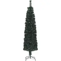 vidaXL Künstlicher Weihnachtsbaum Schlank mit Ständer 150 cm Glasfaser