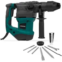 Vonroc Bohrhammer 1800W - 6 Joule - SDS plus - 4 Funktionen - Inkl. 3 SDS-plus Bohrer und 2 SDS-plus Meißel