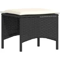 vidaXL Gartensofa 5-Sitzer mit Kissen Grau Poly Rattan