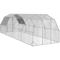 vidaXL Hühnerstall mit Dach 2,5x8x2,25 m Verzinkter Stahl