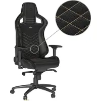 Noblechairs EPIC, PC-Gamingstuhl, 120 kg, Gepolsterter Sitz, Gepolsterte Rückenlehne, Aluminium, Schwarz
