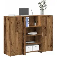 vidaXL Empfangstheke Altholz-Optik 135x50x103,5 cm Holzwerkstoff