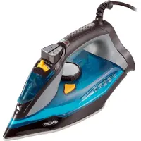 Mesko MS5041 Dampfbügeleisen Keramik-Bügelsohle, Vertikaldampf Selbstreinigung, 350ml Tank Blau