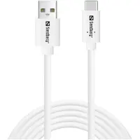 Sandberg 336-14, 2 m, USB C, USB A, USB 2.0, Weiß