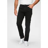 Wrangler STRAIGHT BLACK RINSE mannen JEANS maat 31 X 32