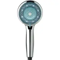 Schutte LED Handbrause GALAXIS, Wellness Duschkopf mit 3 Strahlarten, Duschbrause mit 7 Farbvarianten, Brause Chrom