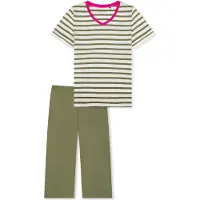Schiesser Damen Pyjama Casual EssentialsSchlafanzug, Pyjama Set, Nachtwäsche