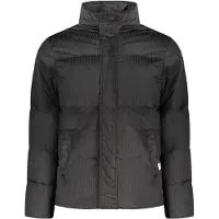 Rifle Elegante Schwarze Herrenjacke: Langer Ärmel, Taschen & Reißverschluss