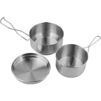 Mil-Tec Tschechisches Kochgeschirr Edelstahl 2er Set