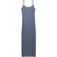 Superdry für Damen. W8012119A Bedrucktes Maxikleid blau (XS), Lässig, Viskose, Ärmellos / Hosenträger