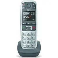 Gigaset E560HX, Analoges/DECT-Telefon, Kabelloses Mobilteil, Freisprecheinrichtung, 150 Eintragungen, Anrufer-Identifikation, Grau, Silber